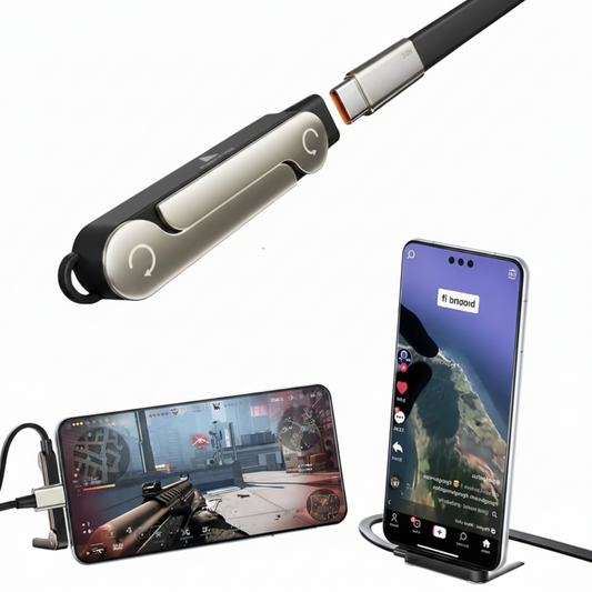 2 in 1 Invisible Holder Charger Cable With Bracelet Adapter Type C - Type C Fast Charging Cord