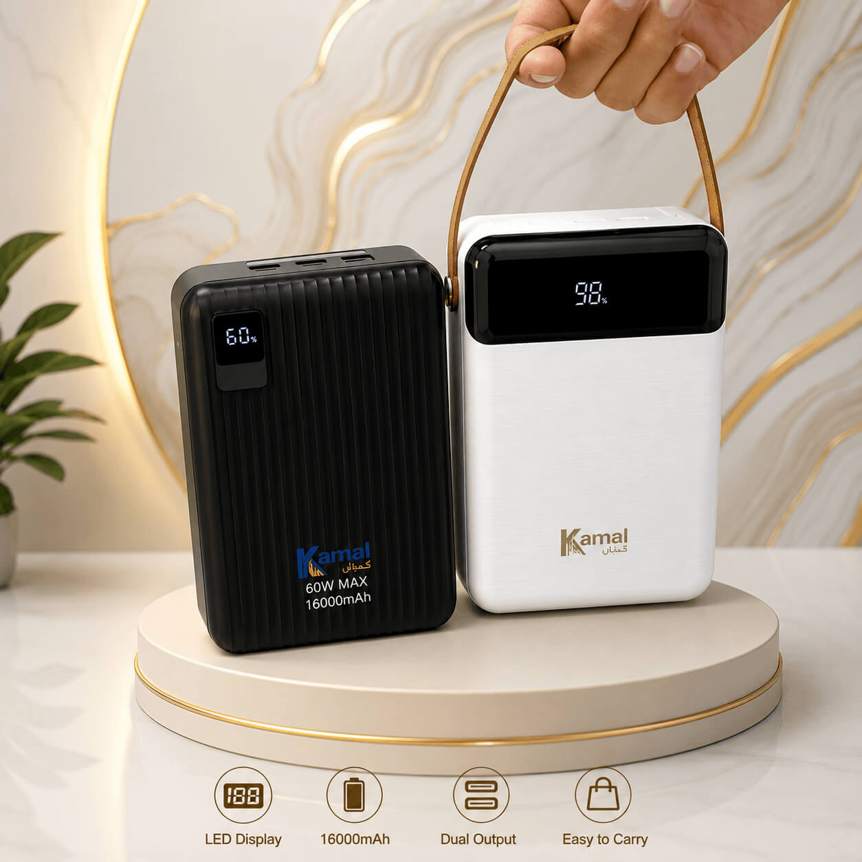 KAMAL LOT Imported KPB 161 - 160 160000mAh Power Bank | 60w 22.5W PD Super Fast Charging