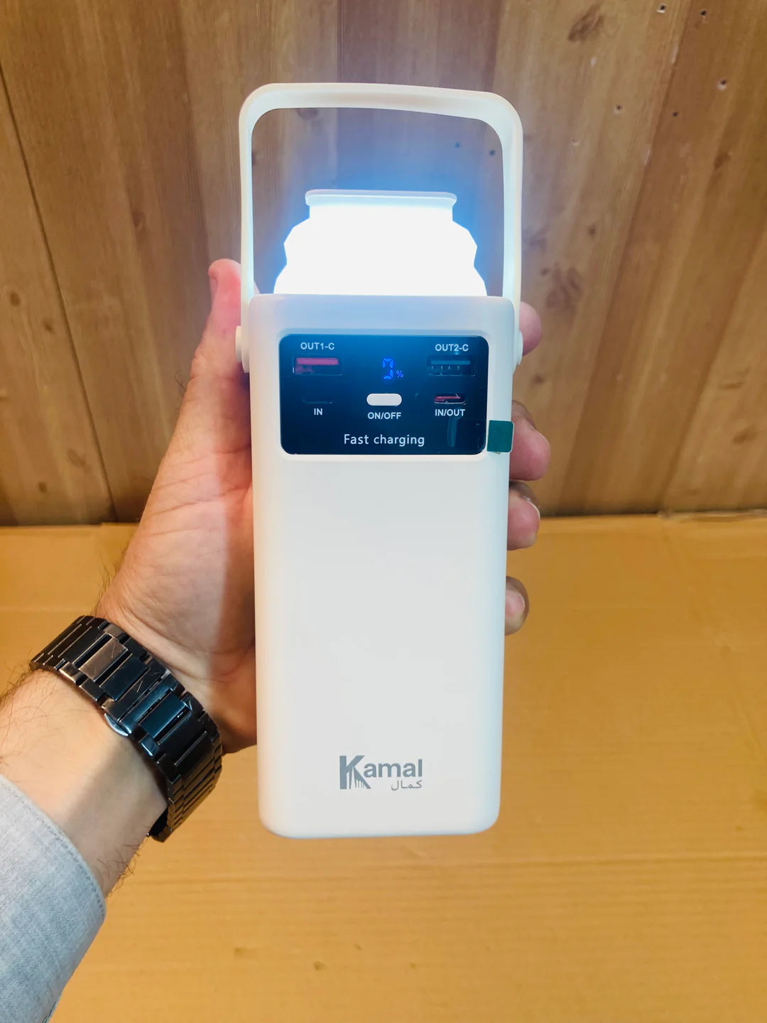 Kamal KPB30 30,000mAh Portable Solar Power Bank - 1 year Warranty 11 in 1 Multipurpose Fast