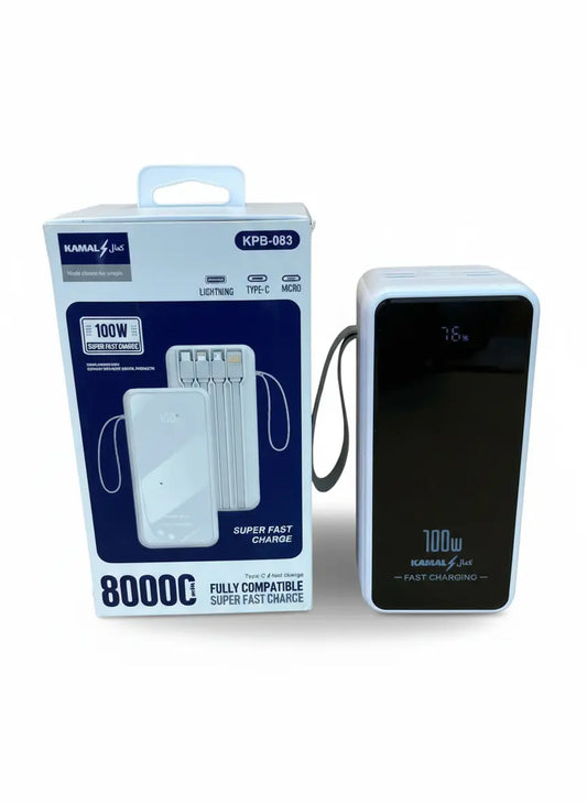 Kamal 100W Fast Charging Power Bank 80000mAh