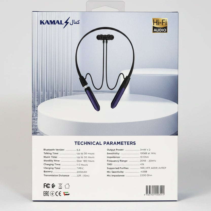 Kamal 5.4 Bluetooth Wireless Neckband - Earphones KNB02