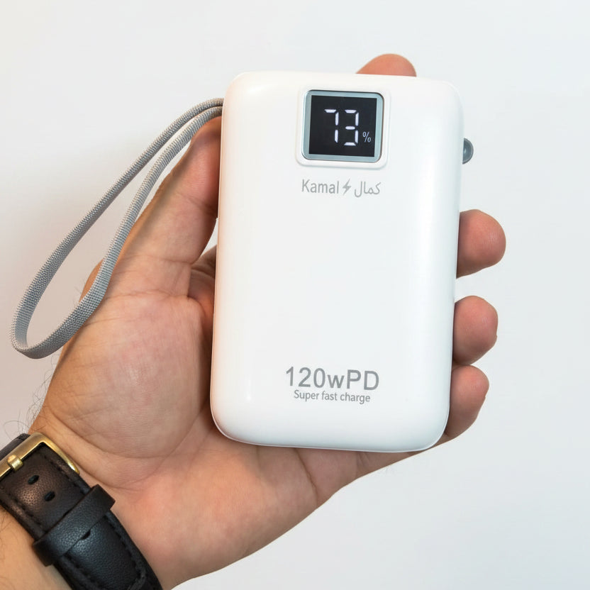 Full Lithium Kamal 120W PD Super Fast Charging Power Bank (3 Years Warranty)