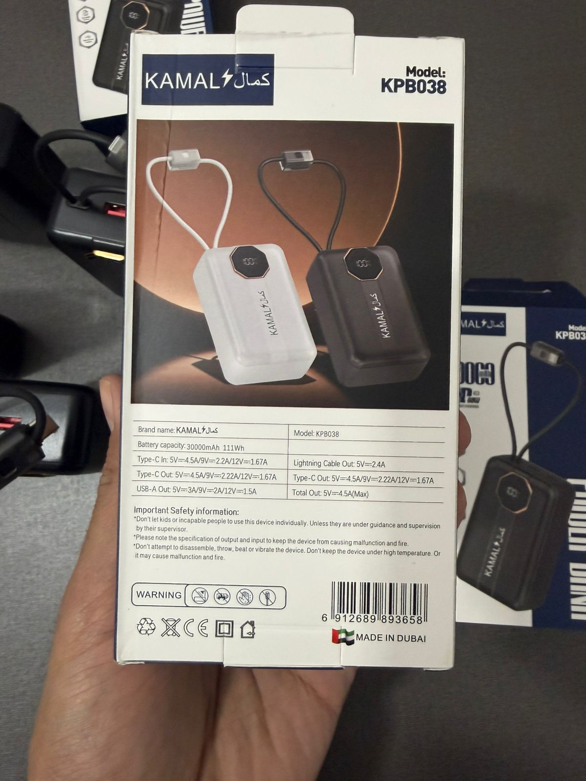 KAMAL 68W Super Fast Charging Power Bank – 30000mAh
