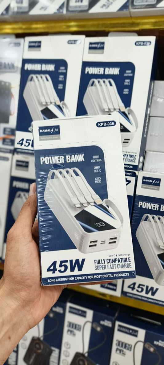 45w new Design Multi Cables Fastest powerbank
