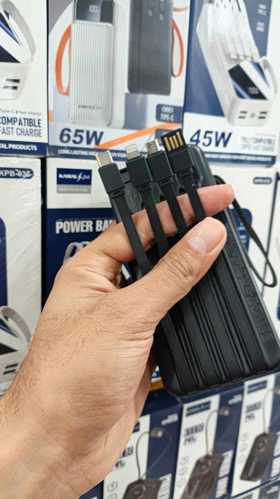 45w new Design Multi Cables Fastest powerbank