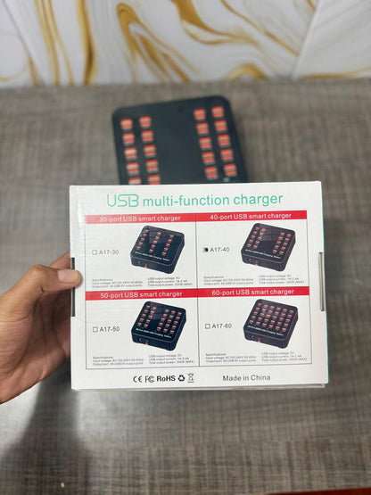 Iconic Power 40-Port Smart Charging Station – 200W Mega-Hub