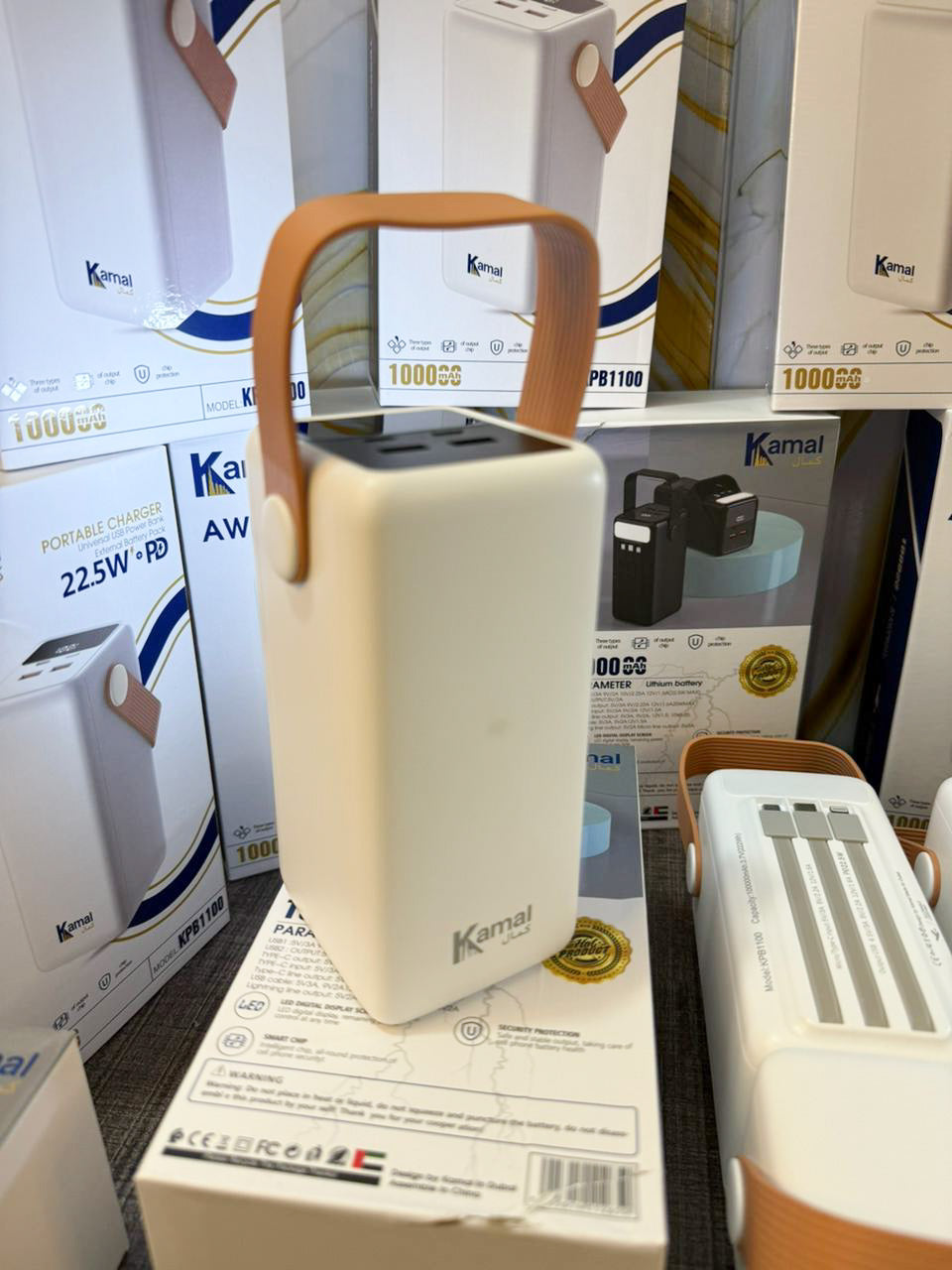 Full Lithuim Battery Kamal 1 Lac mAh Power Bank – Fast Charging 4-in-1 PD & USB-C