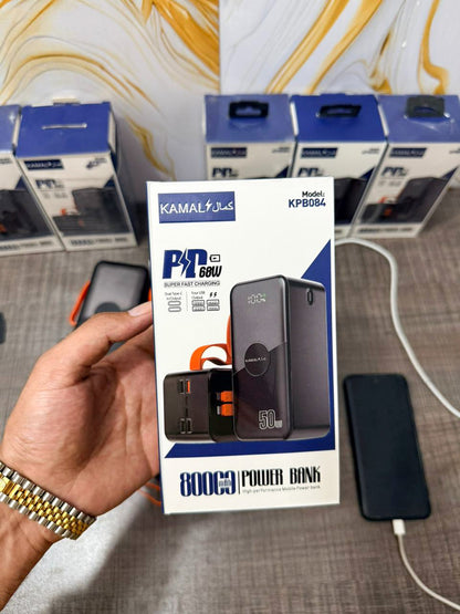 Kamal KPB084 80000mAh 68W Super Fast Charging Power Bank