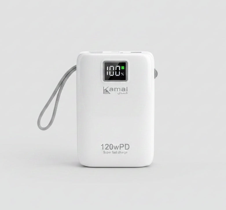 Full Lithium Kamal 120W PD Super Fast Charging Power Bank (3 Years Warranty)
