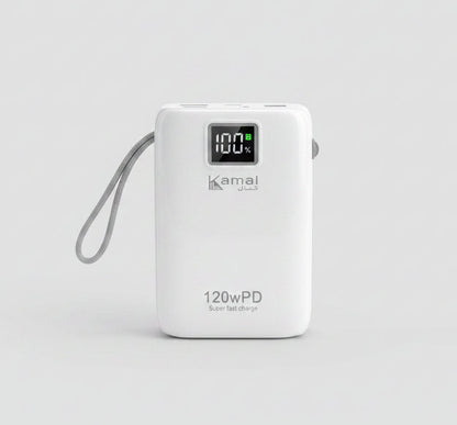 Full Lithium Kamal 120W PD Super Fast Charging Power Bank (3 Years Warranty)