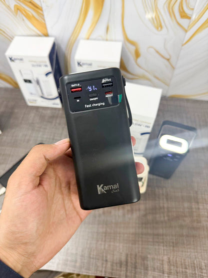 Kamal KPB30 30,000mAh Portable Solar Power Bank - 1 year Warranty 11 in 1 Multipurpose Fast