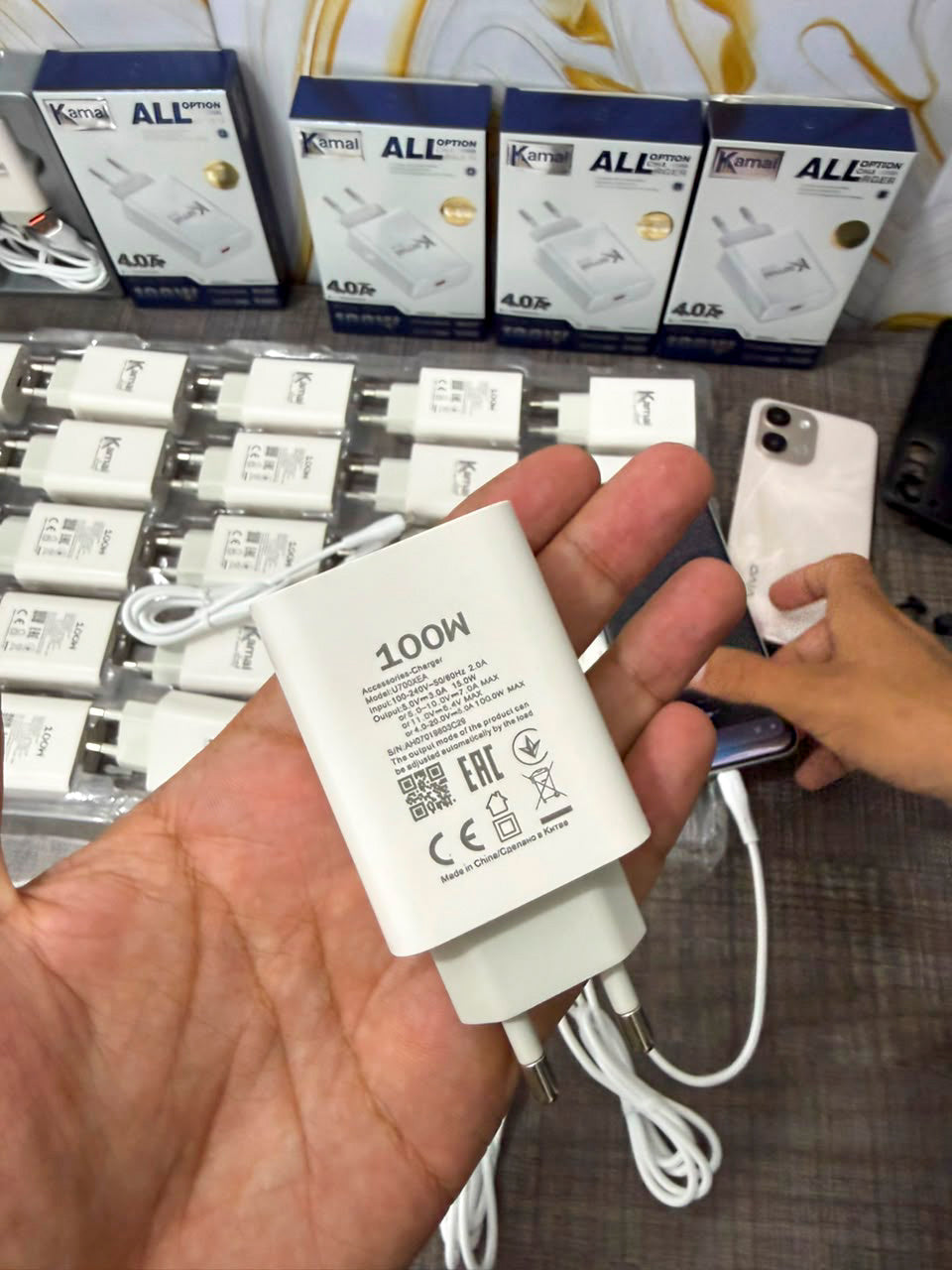 Kamal VOOC SuperVOOC 100W Fast Charger + Type-C Cable – Full Charge in 30 Min