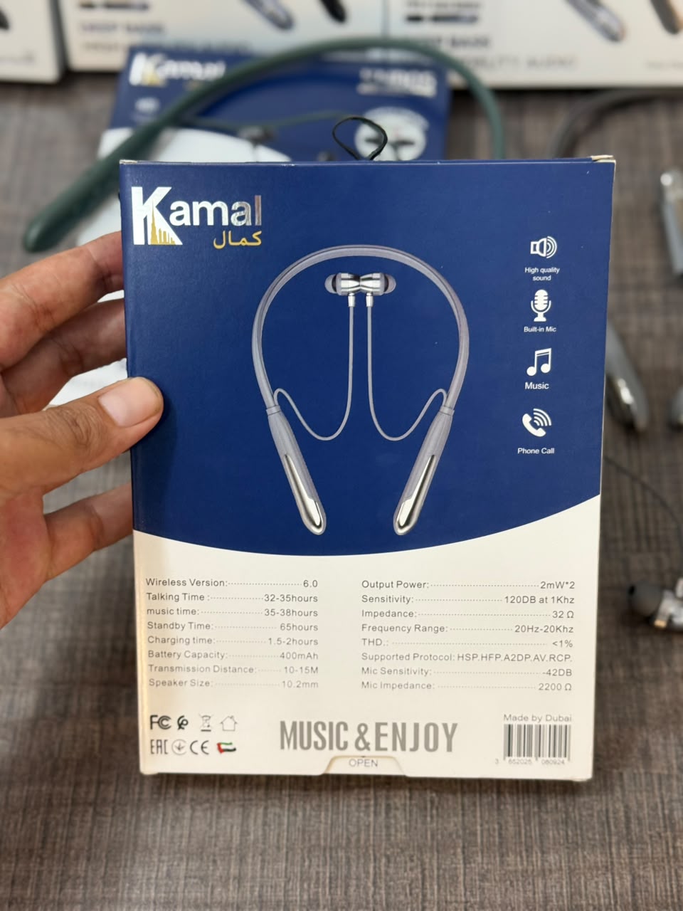 1 Year Warranty Kamal KNB05 Bluetooth Neckband Deep Bass & HD Calls