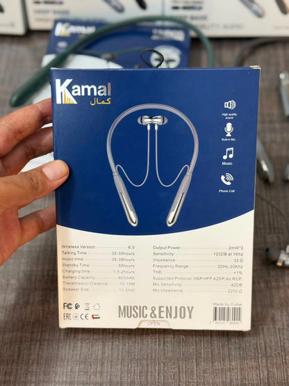 1 Year Warranty Kamal KNB05 Bluetooth Neckband Deep Bass & HD Calls