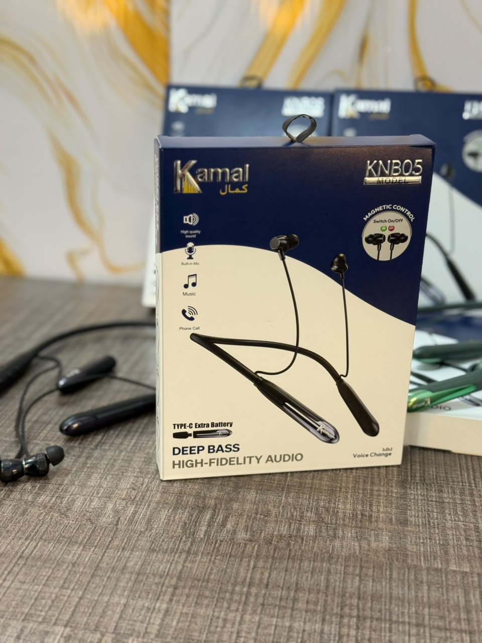 1 Year Warranty Kamal KNB05 Bluetooth Neckband Deep Bass & HD Calls