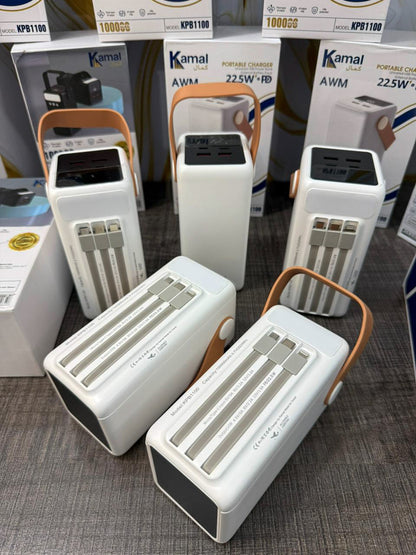 Full Lithuim Battery Kamal 1 Lac mAh Power Bank – Fast Charging 4-in-1 PD & USB-C