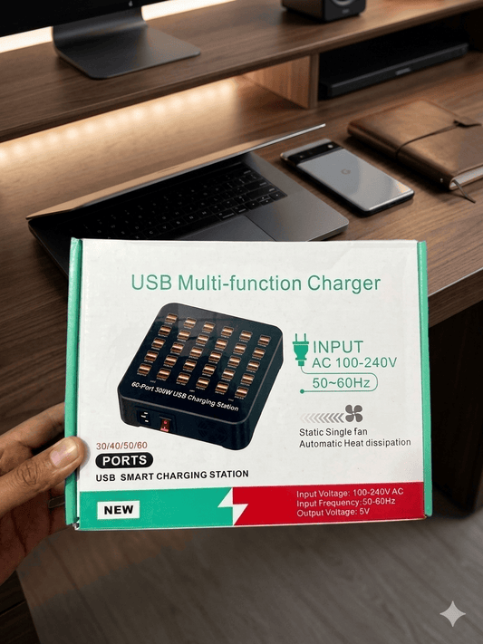Iconic Power 40-Port Smart Charging Station – 200W Mega-Hub