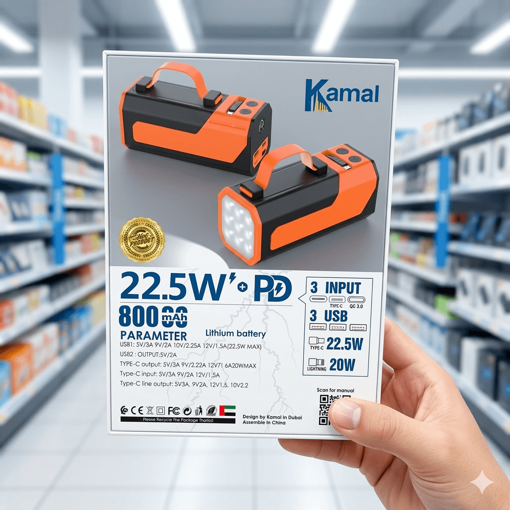 Kamal Eagle KPB87 Powerful, Dual-Purpose Device Massive 80,000mAh Capacity