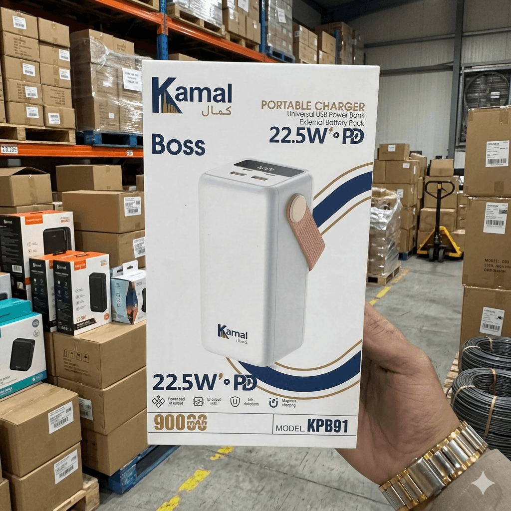 Kamal BOSS 90,000mAh KPB91 Dual Fast Charging: Supports both 22.5W Fast Charging