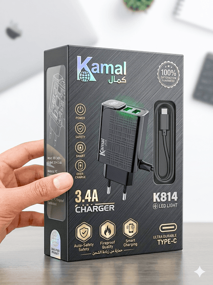 Kamal K812 Type C 3.4A Super Fast PD Wall Charger